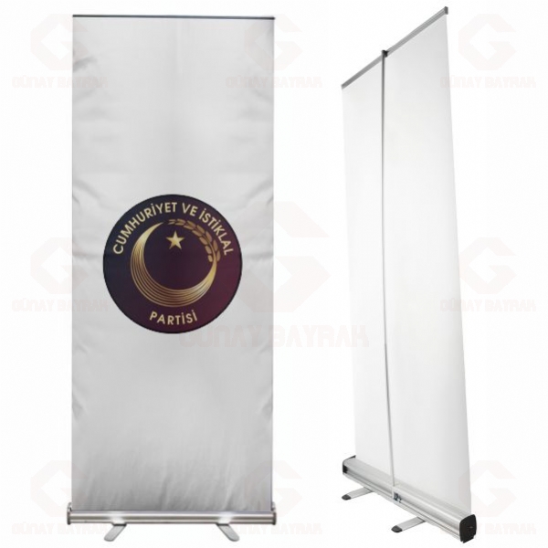Cumhuriyet ve �stiklal Partisi Roll Up Banner