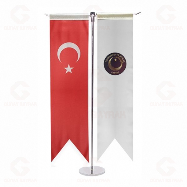 Cumhuriyet ve �stiklal Partisi T Masa Bayra��