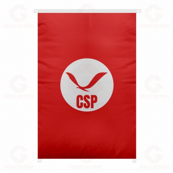 Cumhuriyet�i Sol Parti Bina Boyu B�y�k Bayrak