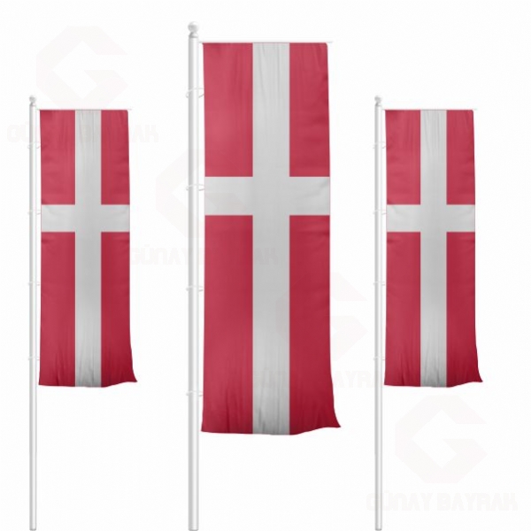 Danimarka Dikey ekilen Bayraklar