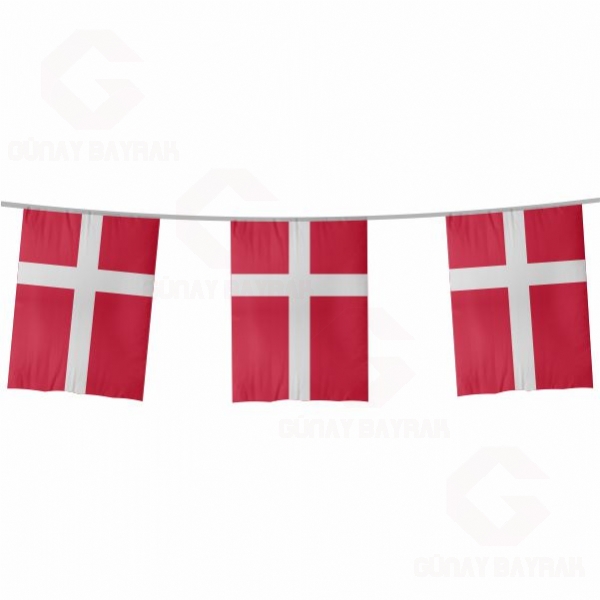 Danimarka pe Dizili Kare Bayraklar