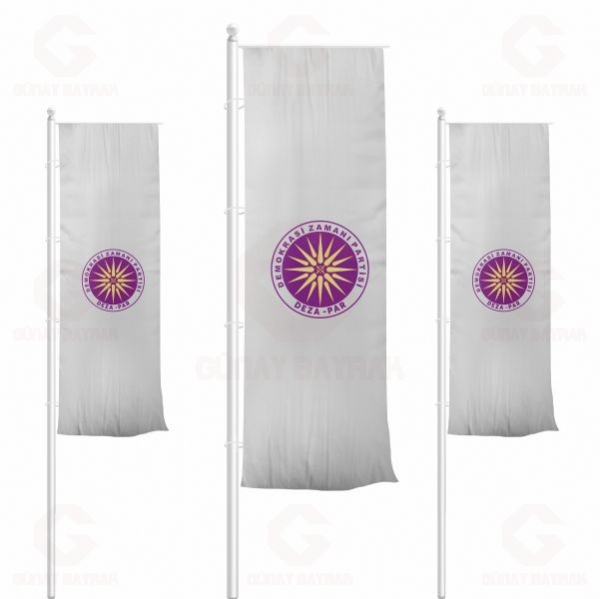 Demokrasi Zaman� Partisi Dikey �ekilen Bayraklar