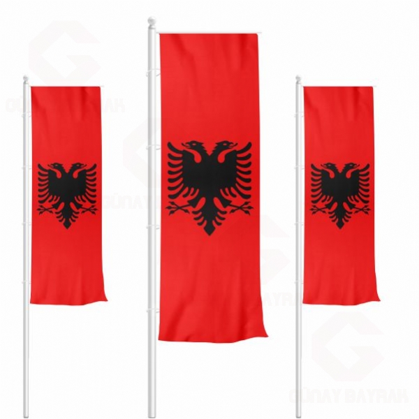Dikey ekilen Arnavutluk Bayraklar