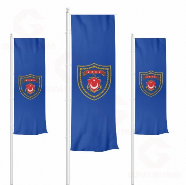 Dikey ekilen Deniz Kuvvetleri Bayraklar