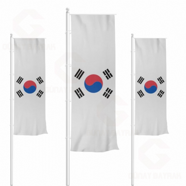 Dikey ekilen Gney Kore Bayraklar