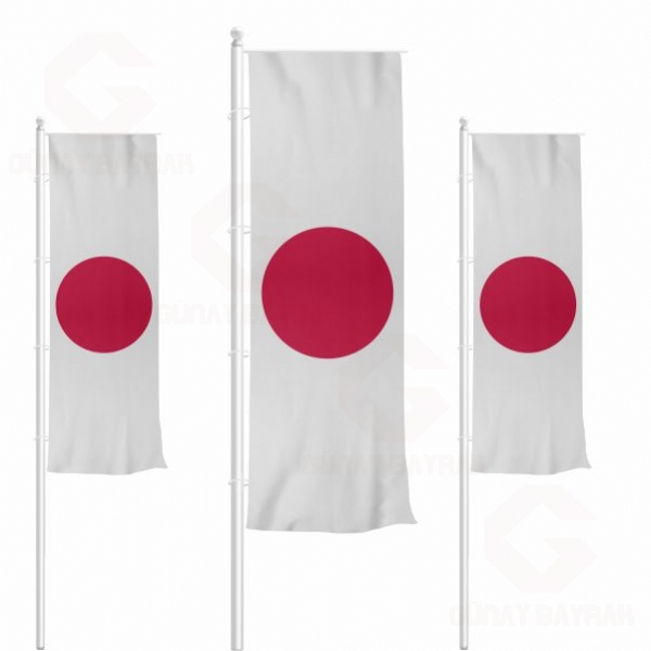 Dikey ekilen Japonya Bayraklar
