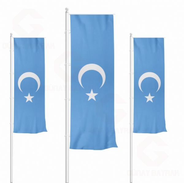Do�u T�rkistan Dikey �ekilen Bayraklar