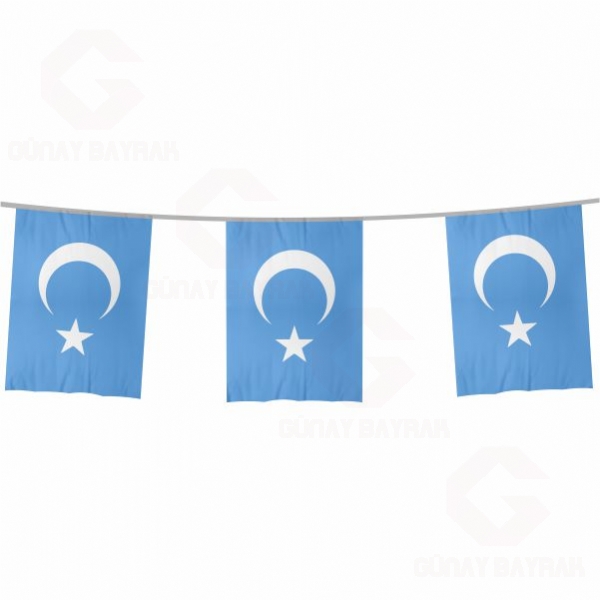Dou Trkistan pe Dizili Kare Bayraklar