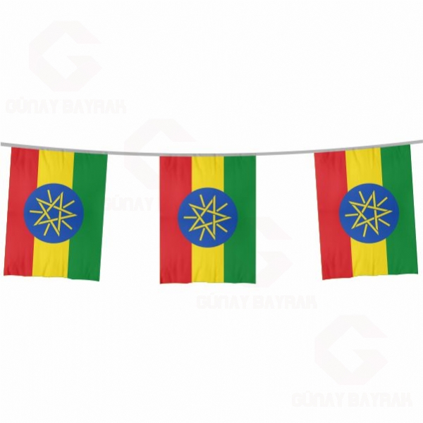 Etiyopya pe Dizili Kare Bayraklar