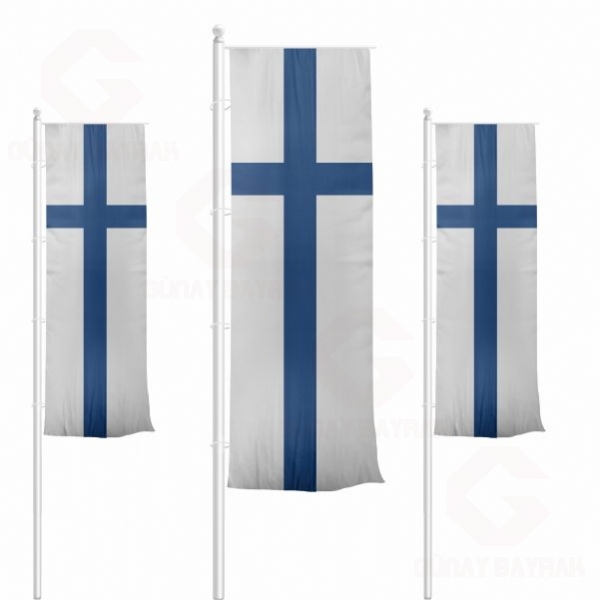 Finlandiya Dikey ekilen Bayraklar