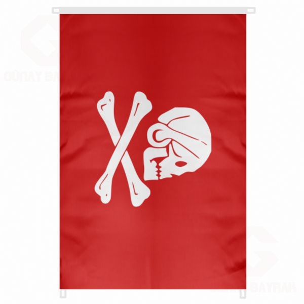 Flag of Henry Every Red Bina Boyu Byk Bayrak