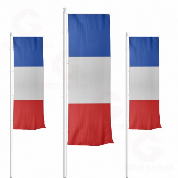 Fransa Dikey ekilen Bayraklar
