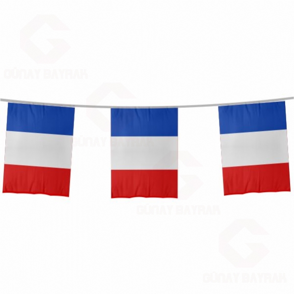 Fransa pe Dizili Kare Bayraklar