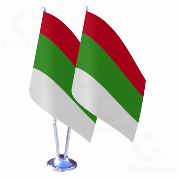 Free State Of Anhalt ikili Masa Bayra��