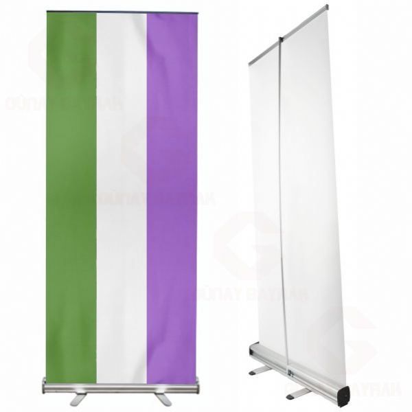 Genderqueer Pride Roll Up Banner