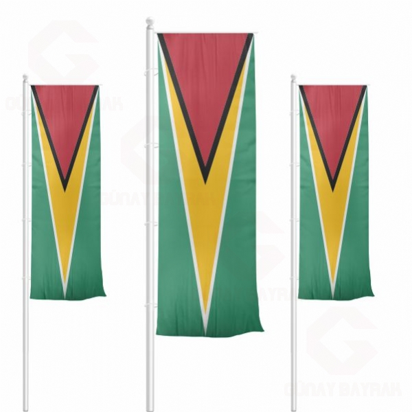 Guyana Dikey ekilen Bayraklar