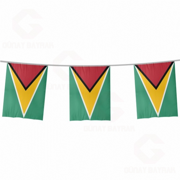 Guyana pe Dizili Kare Bayraklar