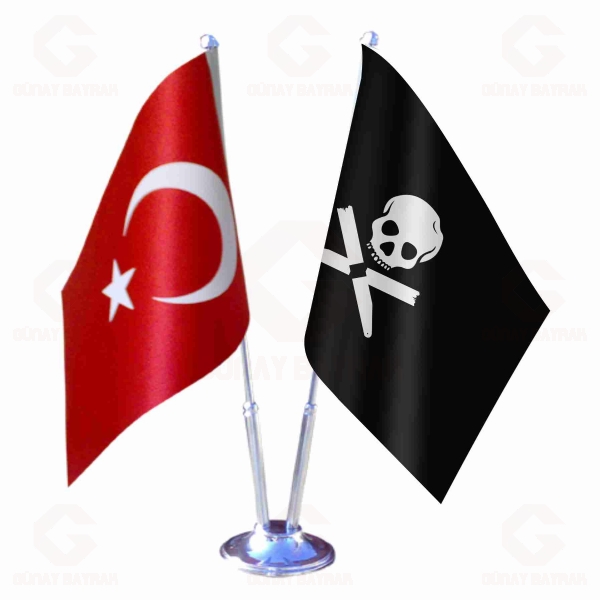 Heli Graphix Cheerful Rotor 2 li Masa Bayraklar�