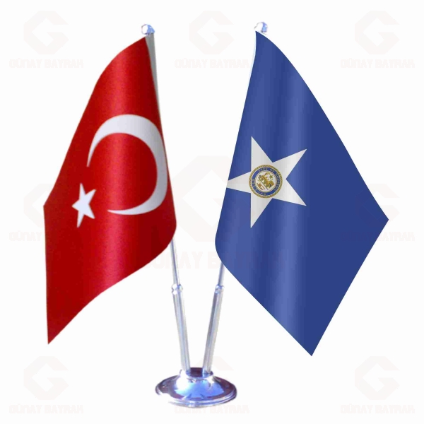 Houston 2 li Masa Bayraklar�