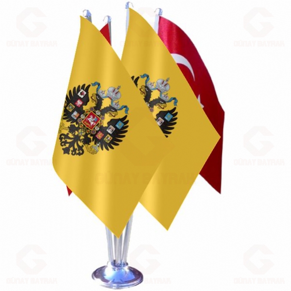 Imperial Standard Of The Emperor Of Russia D�rtl� Masa Bayra��