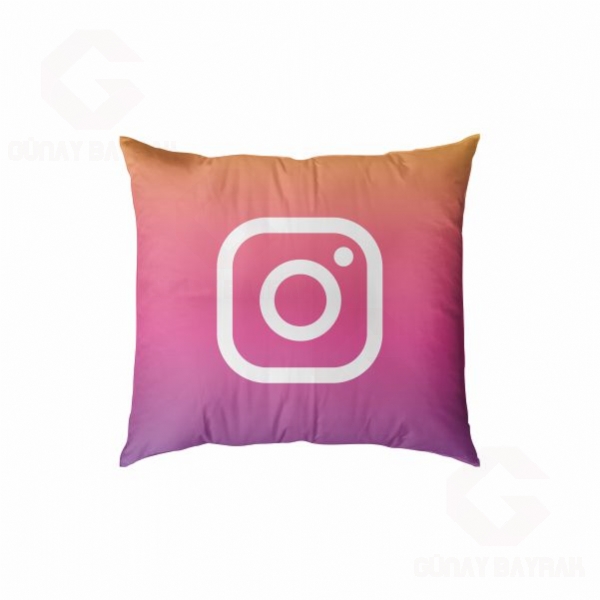 Instagram instagram Dijital Baskl Yastk Klf