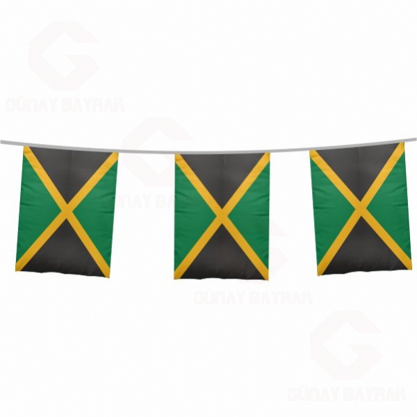 Jamaika pe Dizili Kare Bayraklar