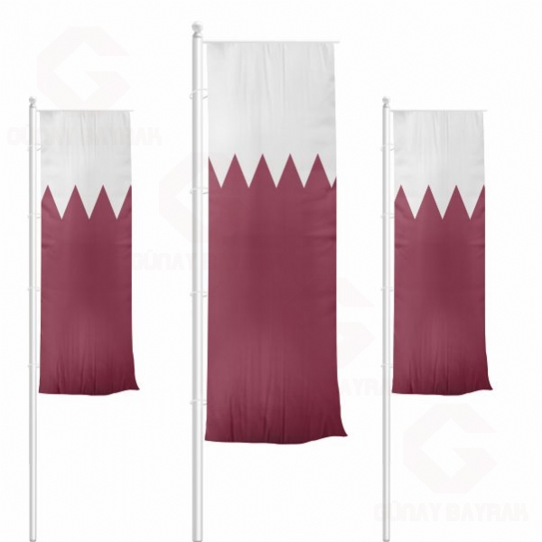 Katar Dikey ekilen Bayraklar