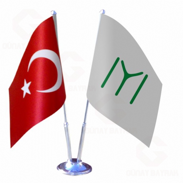 Kay� Boyu Ye�il 2 li Masa Bayraklar�