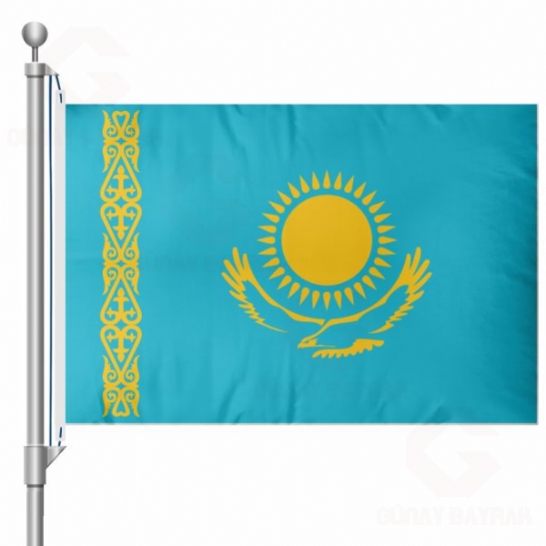 Kazakistan Bayra Kazakistan Flamas
