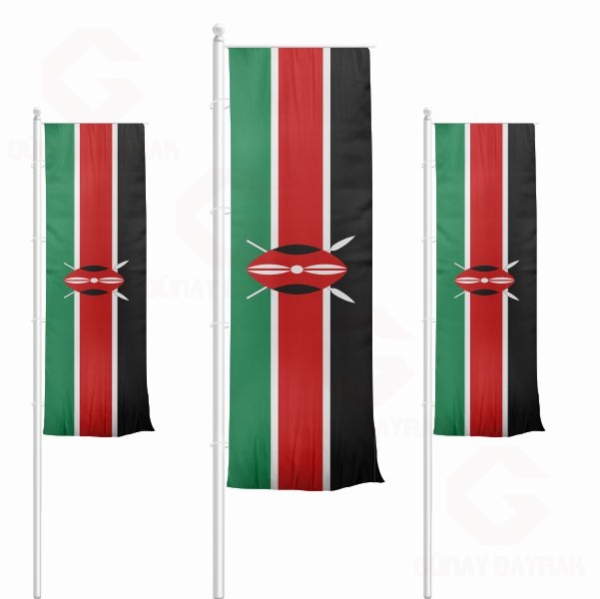Kenya Dikey ekilen Bayraklar