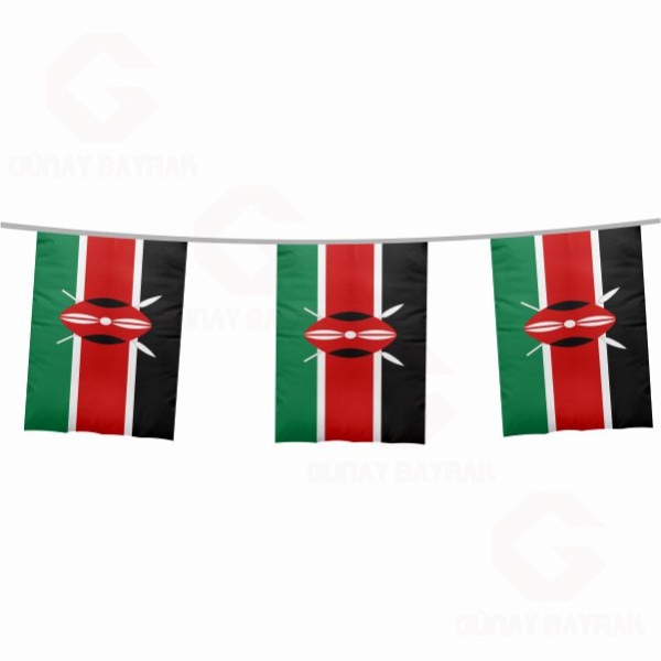 Kenya pe Dizili Kare Bayraklar