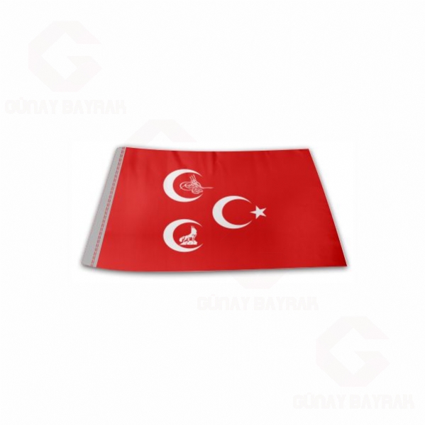 K�rm�z� 3 Hilal Osmanl� Kurt Masa Bayra��