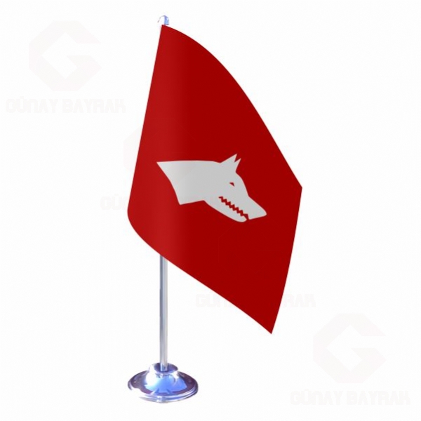 K�rm�z� G�kt�rk Tekli Masa Bayra��