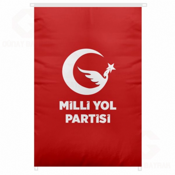 Krmz Milli Yol Partisi Bina Boyu Byk Bayrak