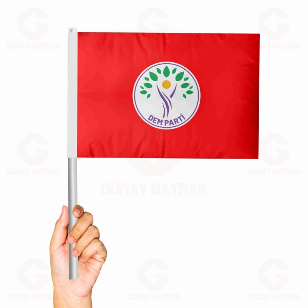 K�rm�z� Mor Halklar�n E�itlik ve Demokrasi Partisi Sopal� Bayrak