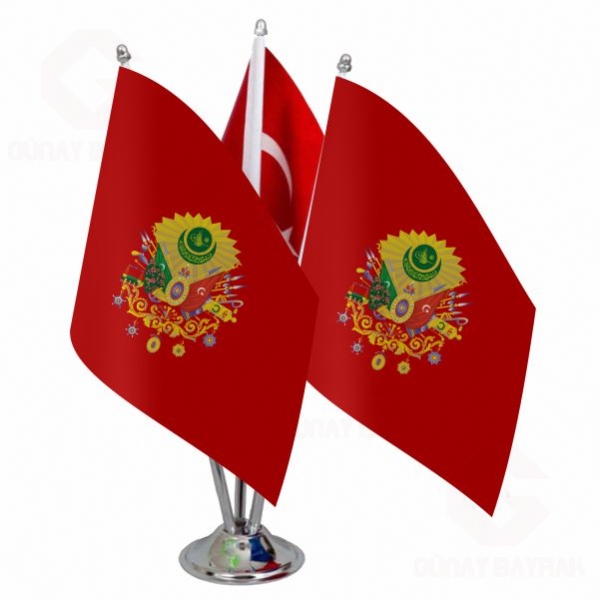 K�rm�z� Osmanl� Armas� ��l� Masa Bayra��