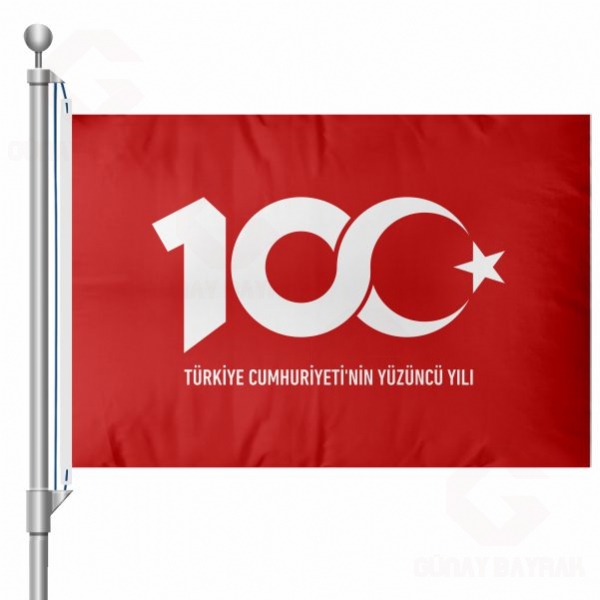 Krmz Trkiye Cumhuryetinin 100.Yl Gnder Bayra