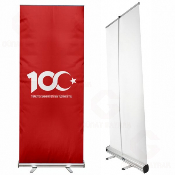 K�rm�z� T�rkiye Cumhuryetinin 100.Y�l� Roll Up Banner