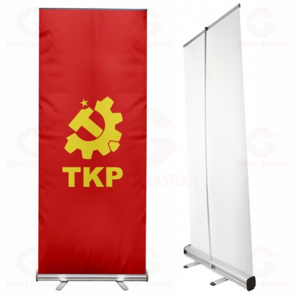K�rm�z� T�rkiye Kom�nist Partisi Roll Up Banner
