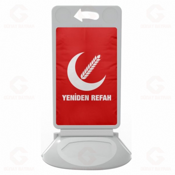 K�rm�z� Yeniden Refah Partisi Plastik Reklam Dubas�