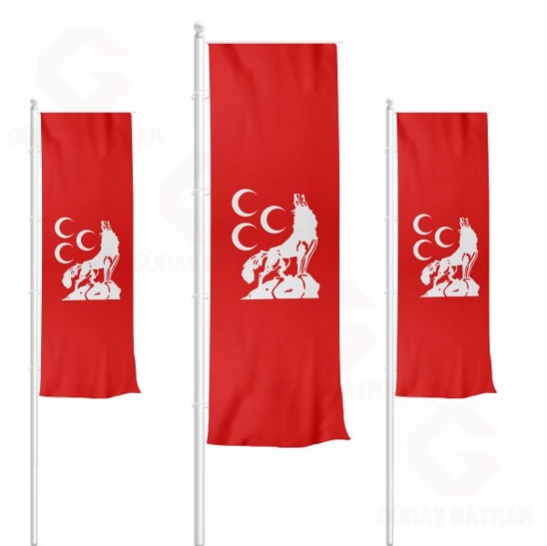 K�rm�z� �� Hilal Kurt Dikey �ekilen Bayraklar