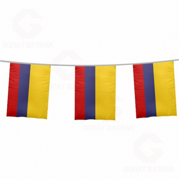 Kolombiya pe Dizili Kare Bayraklar