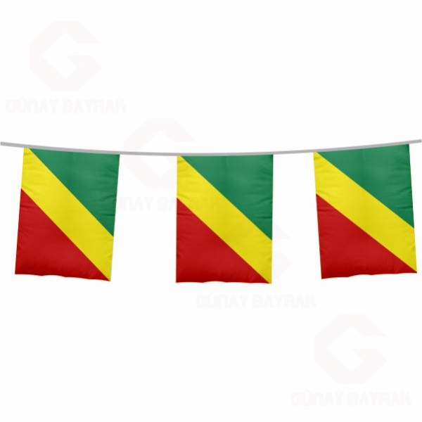 Kongo Cumhuriyeti pe Dizili Kare Bayraklar