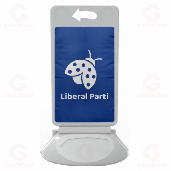 Lacivert Liberal Parti Plastik Reklam Dubas�