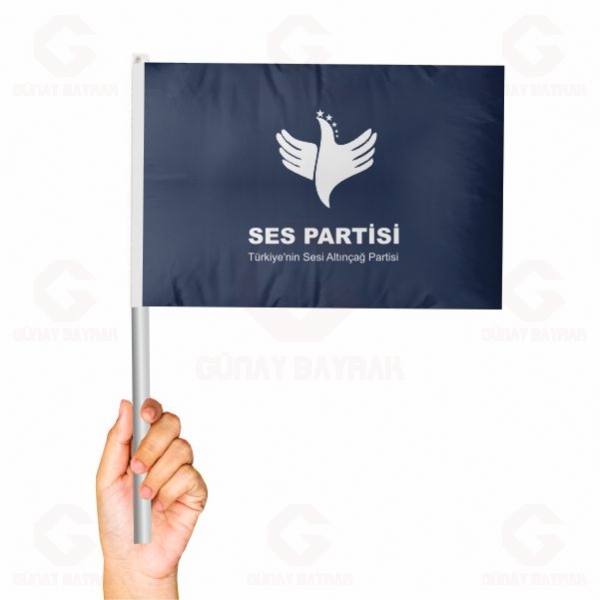 Lacivert T�rkiye nin Sesi Alt�n�a� Partisi Sopal� Bayrak