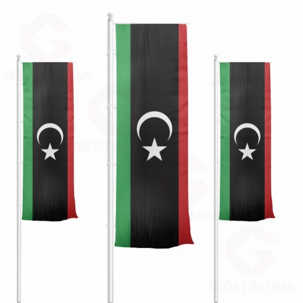 Libya Dikey ekilen Bayraklar