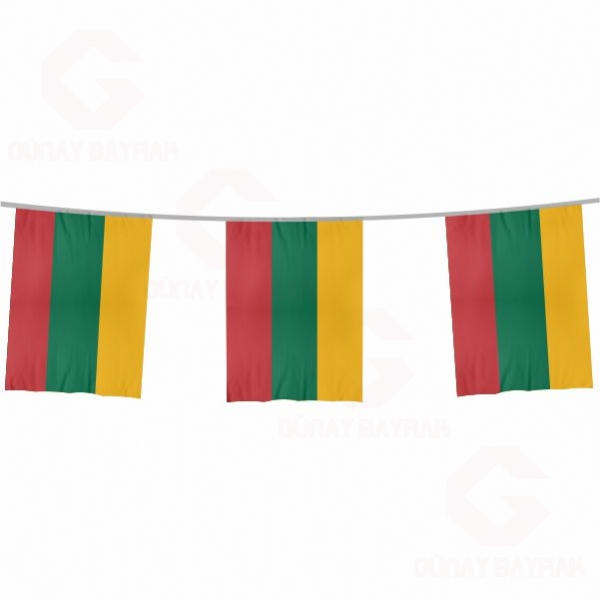 Litvanya pe Dizili Kare Bayraklar