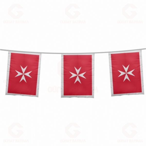 Malta Denizi �pe Dizili Kare Bayraklar
