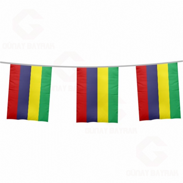 Mauritius pe Dizili Kare Bayraklar