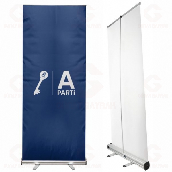 Mavi Anahtar Parti Roll Up Banner